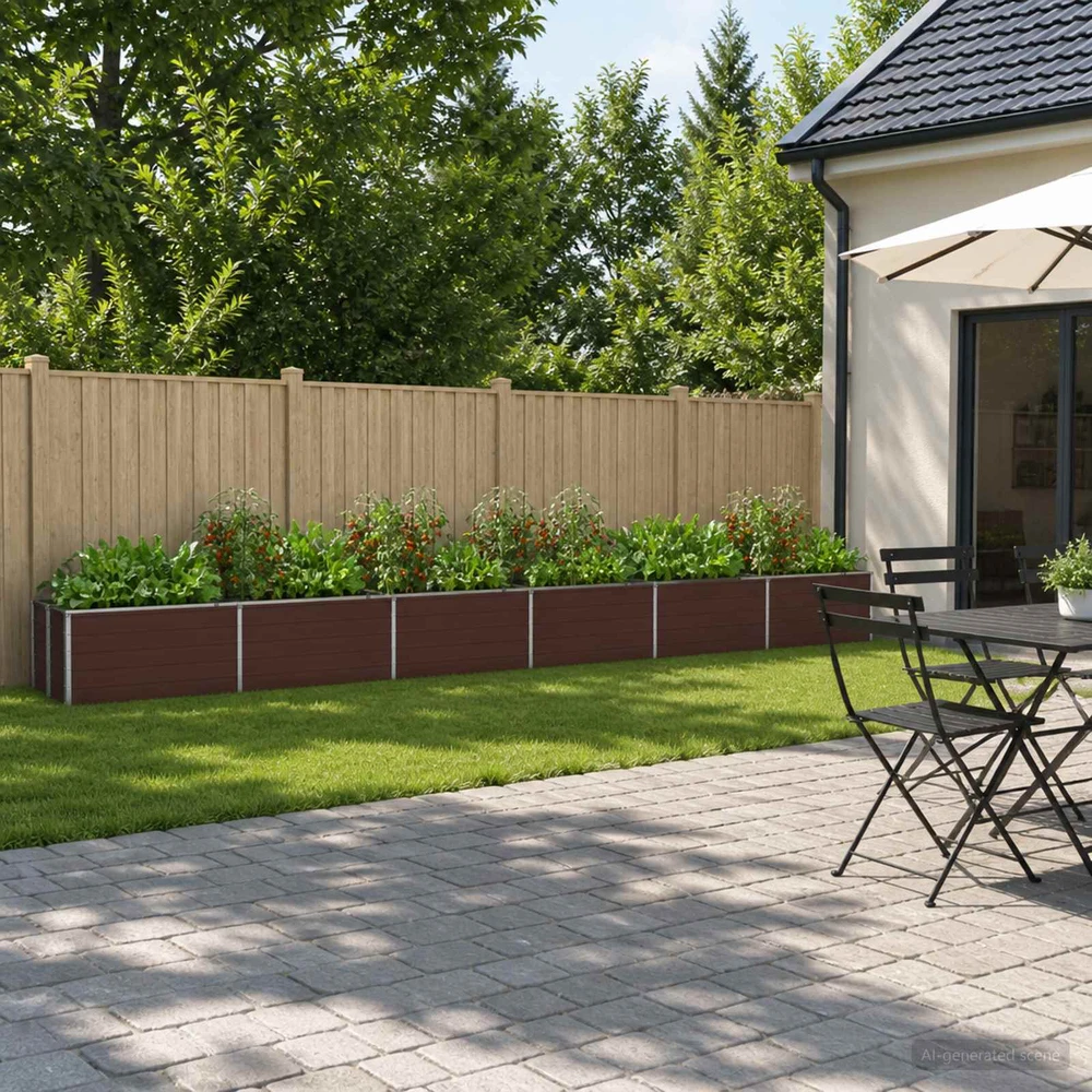 Pakelta sodo lova Ruda 600 x 40 x 55 cm Galvanizuotas plienas