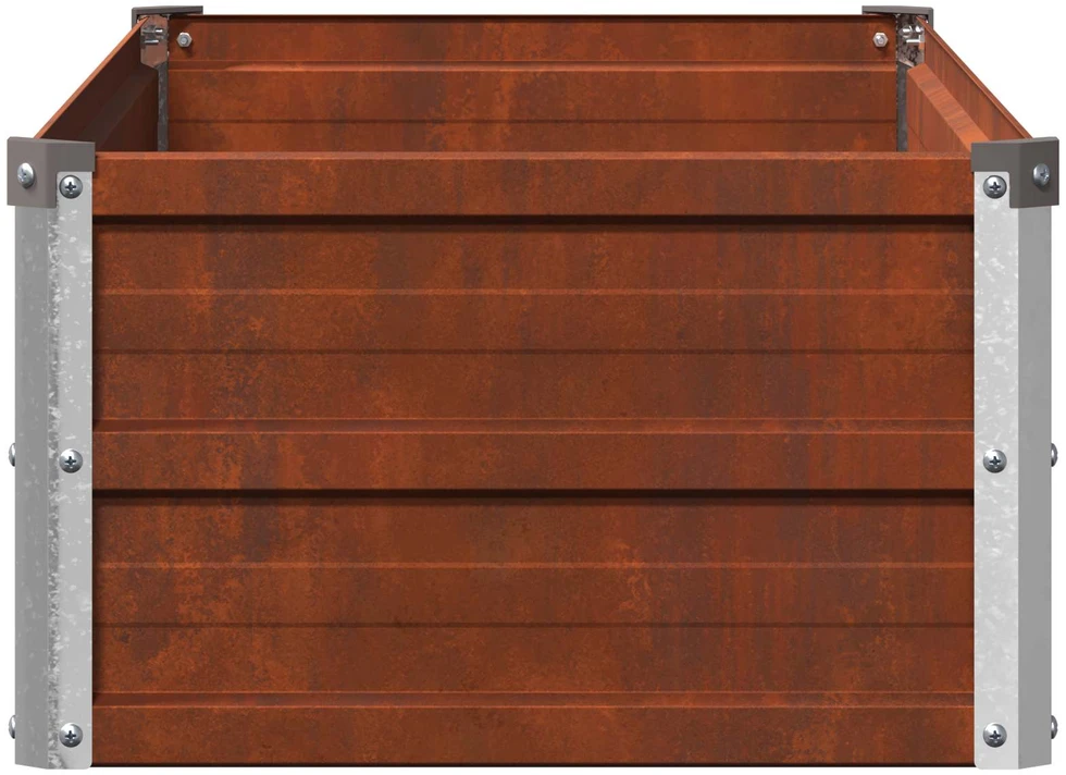 Pakelta sodo lova Rūdijanti 100 x 40 x 24 cm kartonas