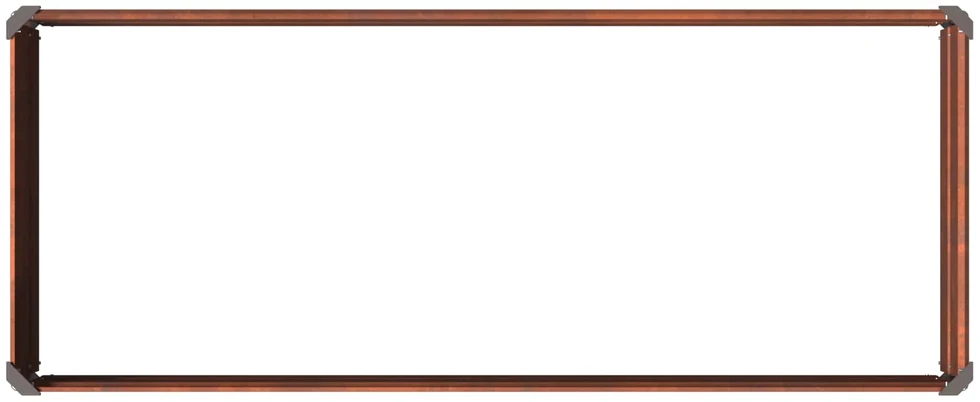 Pakelta sodo lova Rūdijanti 100 x 40 x 24 cm kartonas