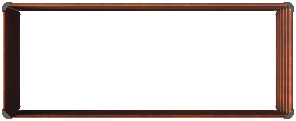 Pakelta sodo lova Rūdijanti 100 x 40 x 55 cm kartonas