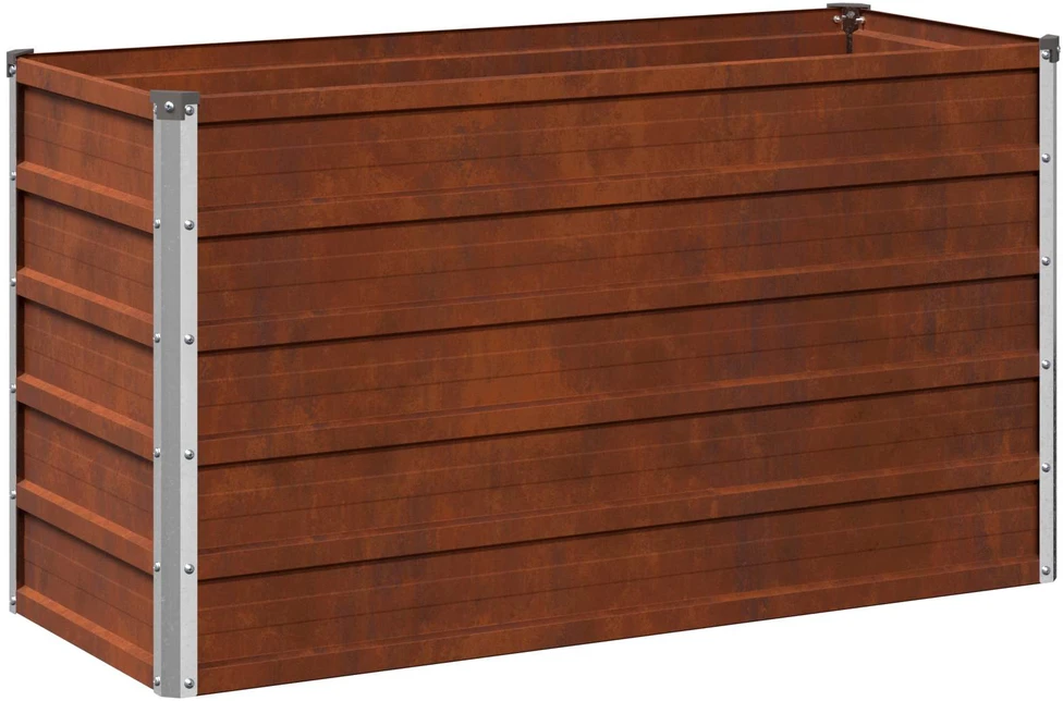 Pakelta sodo lova Rūdijanti 100 x 40 x 55 cm kartonas