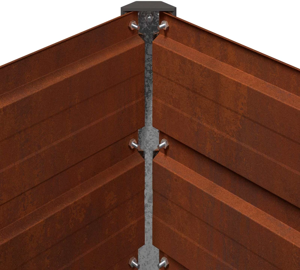 Pakelta sodo lova Rūdijanti 240 x 40 x 55 cm kartonas