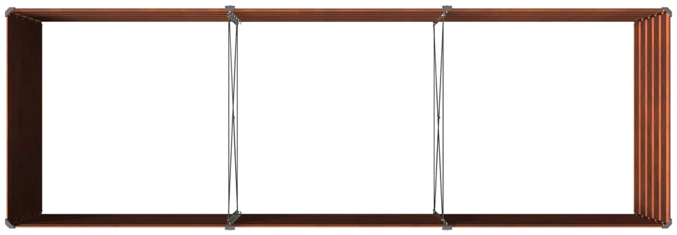 Pakelta sodo lova Rūdijanti 240 x 80 x 55 cm kartonas
