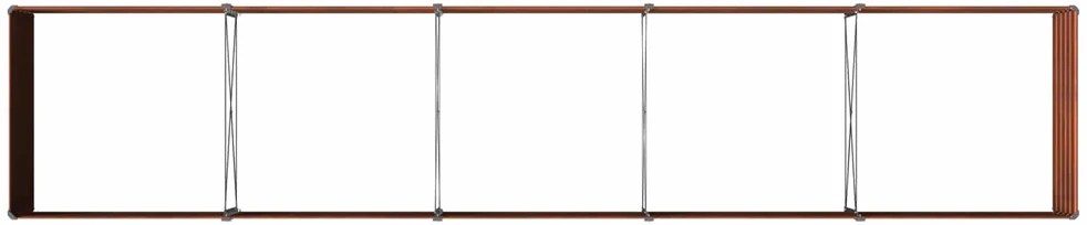 Pakelta sodo lova Rūdijanti 400 x 80 x 55 cm kartonas