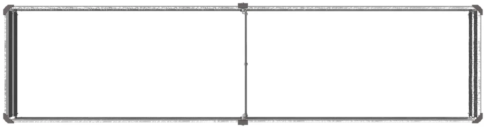 Pakelta sodo lova Cinkuotas sidabras 160 x 40 x 24 cm
