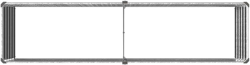 Pakelta sodo lova Sidabrinė 160 x 40 x 55 cm cinkuotas