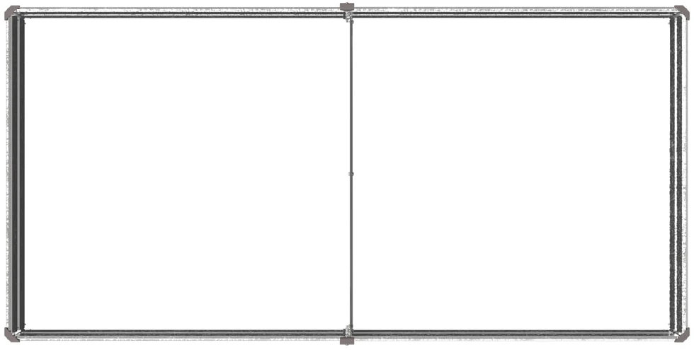 Pakelta sodo lova Sidabrinė 160 x 80 x 24 cm cinkuotas