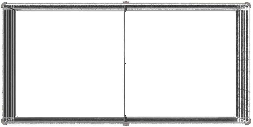 Pakelta sodo lova Sidabrinė 160 x 80 x 55 cm cinkuotas
