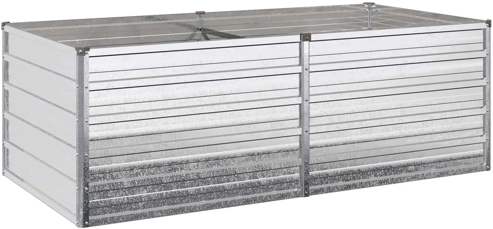 Pakelta sodo lova Sidabrinė 160 x 80 x 55 cm cinkuotas
