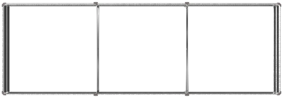 Pakelta sodo lova Sidabrinė 240 x 80 x 24 cm cinkuotas