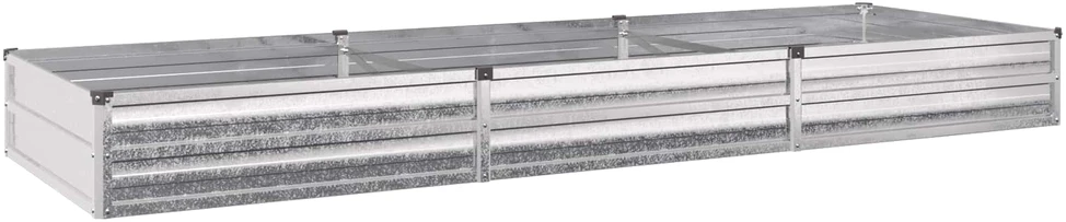 Pakelta sodo lova Sidabrinė 240 x 80 x 24 cm cinkuotas