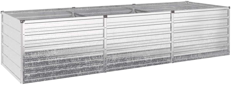 Pakelta sodo lova Sidabrinė 240 x 80 x 55 cm cinkuotas