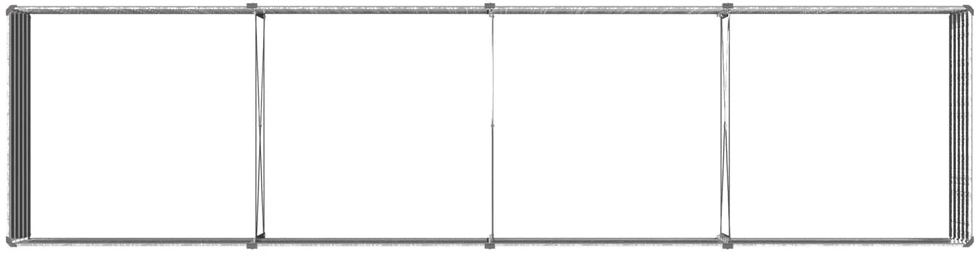 Pakelta sodo lova Sidabrinė 320 x 80 x 55 cm cinkuotas