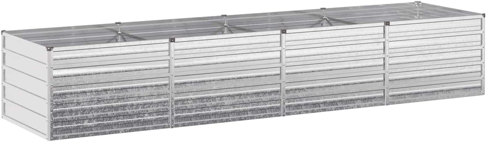 Pakelta sodo lova Sidabrinė 320 x 80 x 55 cm cinkuotas