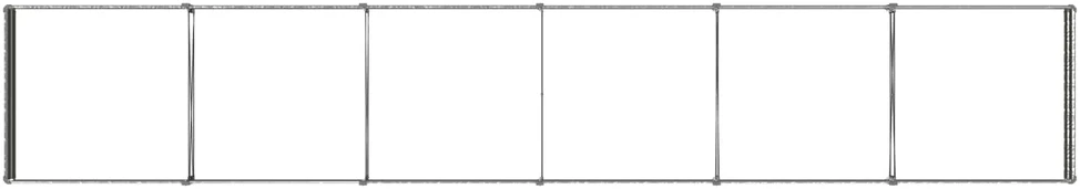 Pakelta sodo lova Sidabrinė 480 x 80 x 24 cm cinkuotas