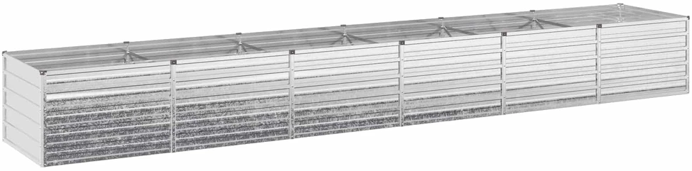 Pakelta sodo lova Sidabrinė 480 x 80 x 55 cm cinkuotas