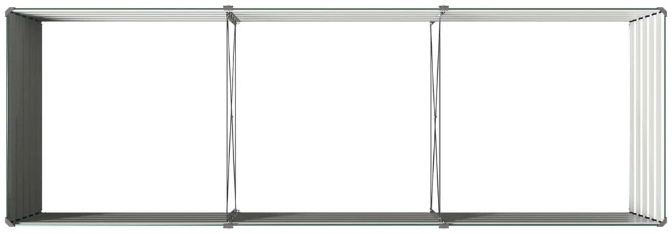 Pakelta sodo lova Žalia 240 x 80 x 55 cm