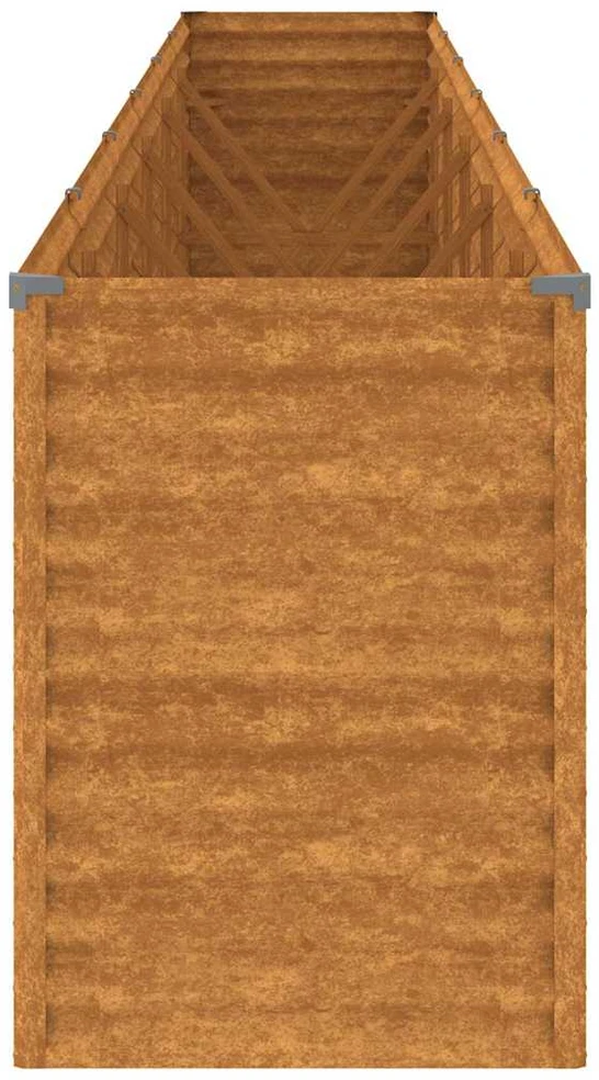 Aukštas sodo lovelis, 578x50x69cm, Corten plienas