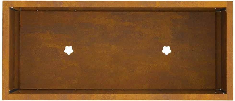Pakeltas Sodo Vazonas Rūdijanti 60 x 26 x 45 cm