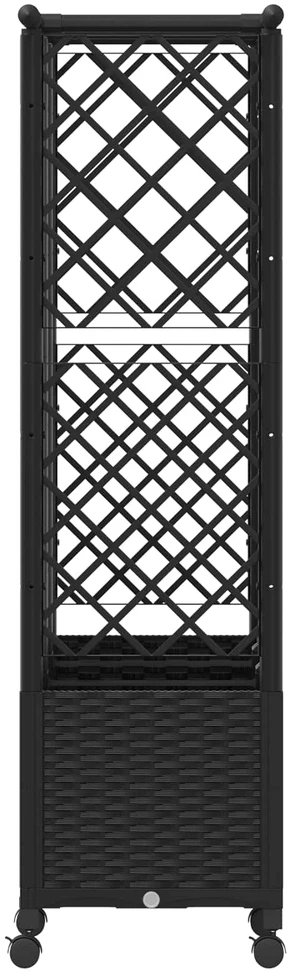 Pakeltas lovas su trelėmis ir stogu Juoda 163,5 x 40 x 142 cm