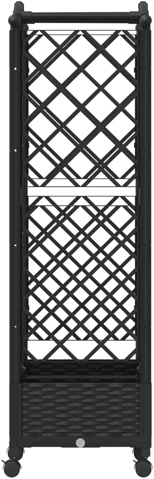 Pakeltas lovas su trelėmis ir stogu Juoda 124 x 40 x 129 cm PP