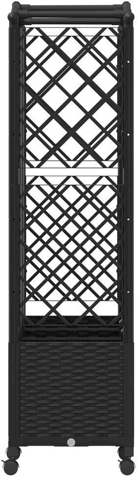 Pakeltas lovas su trelėmis ir stogu Juoda 163 x 40 x 144 cm PP
