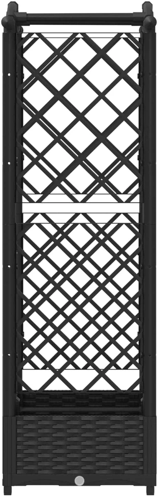 Pakeltas lovas su trelėmis ir stogu Juoda 124 x 40 x 123 cm PP