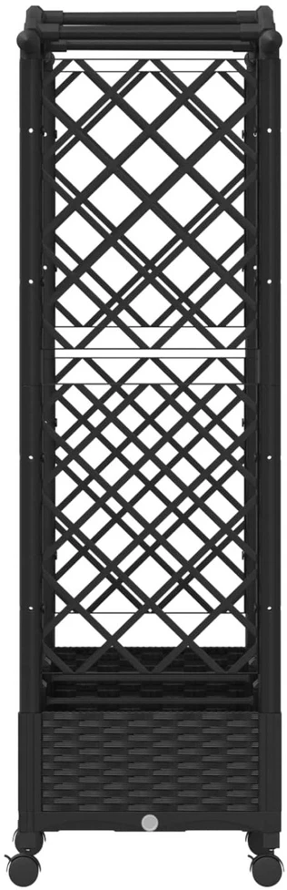 Pakeltas lovas su trelėmis ir stogu Juoda 169 x 40 x 129 cm PP