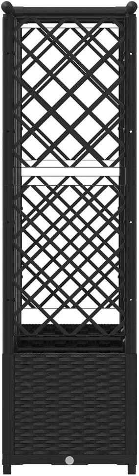 Pakeltas lovas su trelėmis ir stogu Juoda 163,5 x 40 x 136 cm