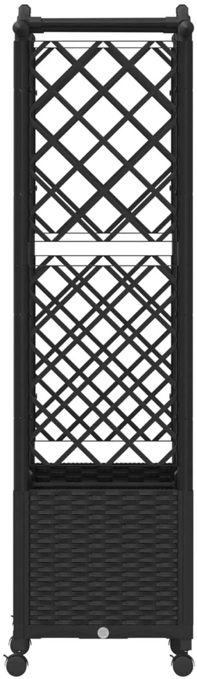 Pakeltas lovas su trelėmis ir stogu Juoda 125 x 40 x 144 cm PP