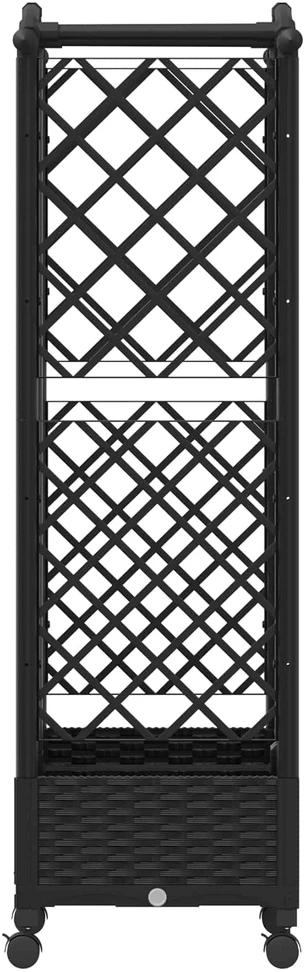 Pakeltas lovas su trelėmis ir stogu Juoda 124 x 40 x 129 cm PP
