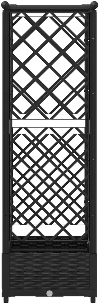 Pakeltas lovas su trelėmis ir stogu Juoda 124 x 40 x 121 cm PP