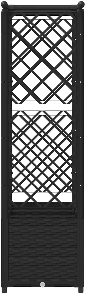 Pakeltas lovas su trelėmis ir stogu Juoda 162,5 x 40 x 136 cm