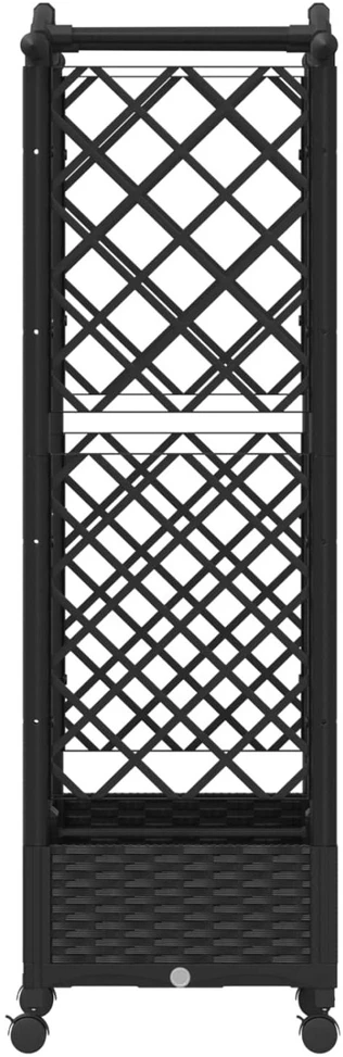 Pakeltas lovas su trelėmis ir stogu Juoda 124 x 40 x 129 cm PP