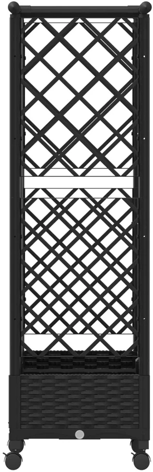 Pakeltas lovas su trelėmis ir stogu Juoda 124 x 40 x 127 cm PP