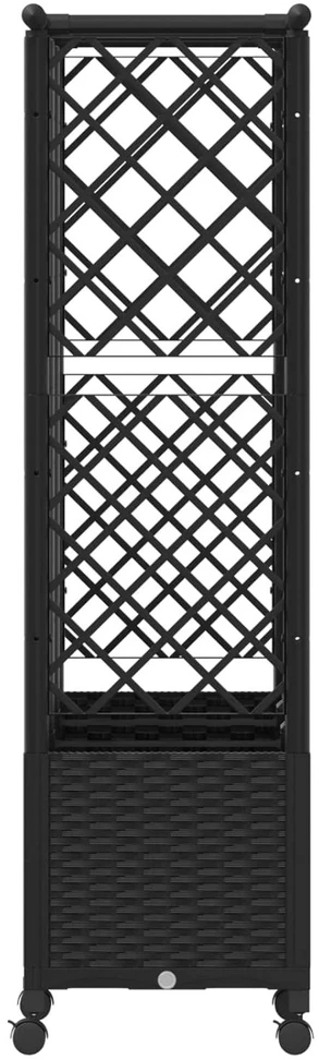 Pakeltas lovas su trelėmis ir stogu Juoda 163,5 x 40 x 142 cm