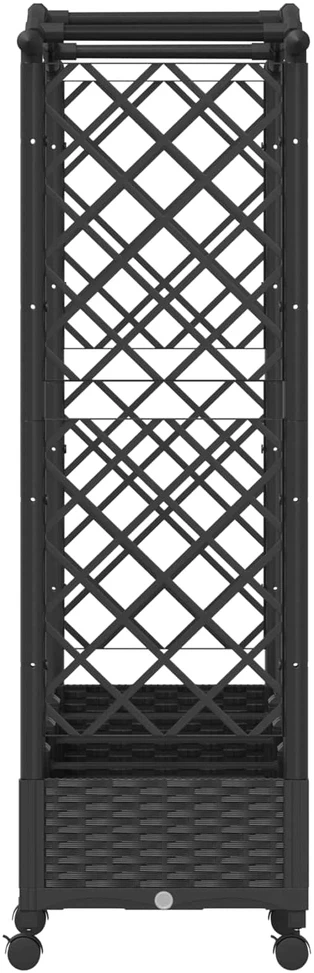 Pakeltas lovas su trelėmis ir stogu Juoda 207 x 40 x 129 cm PP