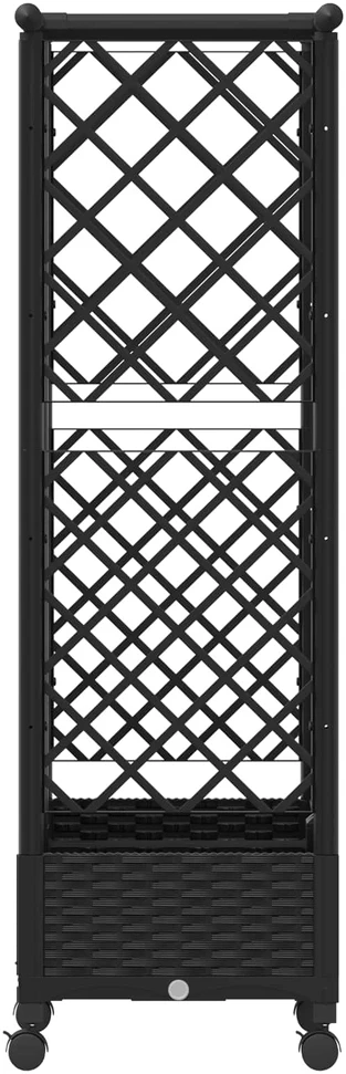 Pakeltas lovas su trelėmis ir stogu Juoda 124 x 40 x 127 cm PP