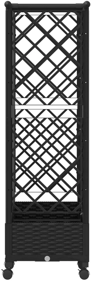 Pakeltas lovas su trelėmis ir stogu Juoda 164 x 40 x 127 cm PP