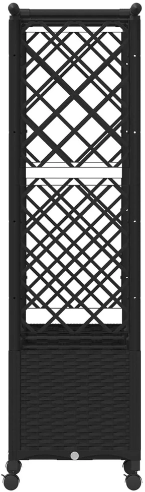 Pakeltas lovas su trelėmis ir stogu Juoda 162,5 x 40 x 142 cm