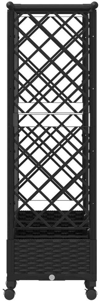 Pakeltas lovas su trelėmis ir stogu Juoda 202,5 x 40 x 127 cm