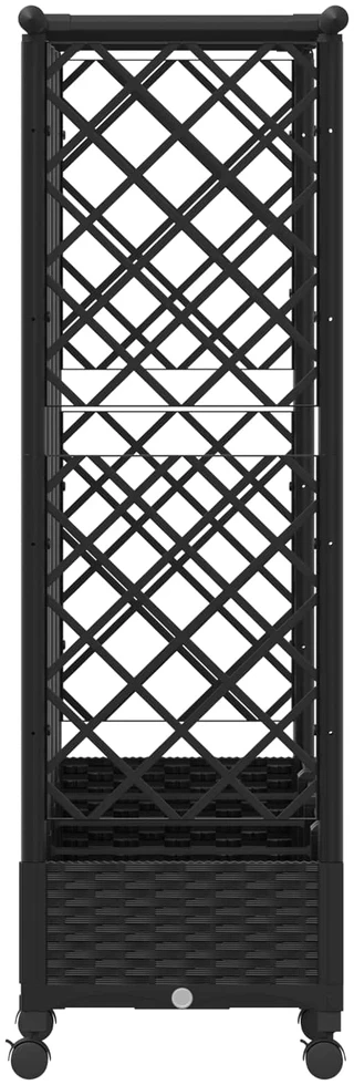 Pakeltas lovas su trelėmis ir stogu Juoda 202,5 x 40 x 127 cm