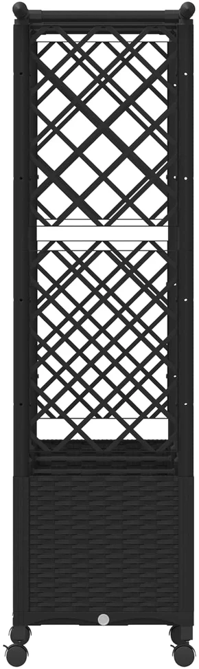 Pakeltas lovas su trelėmis ir stogu Juoda 162,5 x 40 x 142 cm