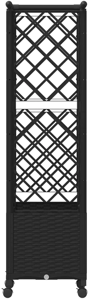 Pakeltas lovas su trelėmis ir stogu Juoda 124,5 x 40 x 142 cm