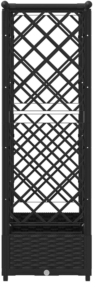 Pakeltas lovas su trelėmis ir stogu Juoda 164 x 40 x 121 cm PP