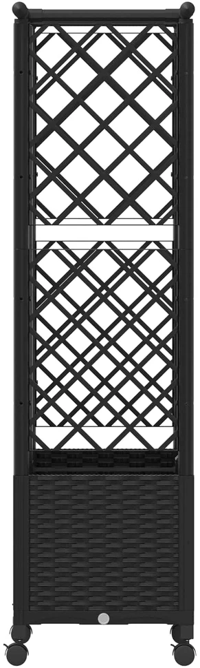 Pakeltas lovas su trelėmis ir stogu Juoda 124 x 40 x 142 cm PP