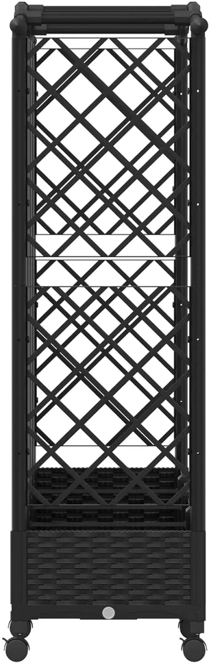 Pakeltas lovas su trelėmis ir stogu Juoda 203,5 x 40 x 129 cm