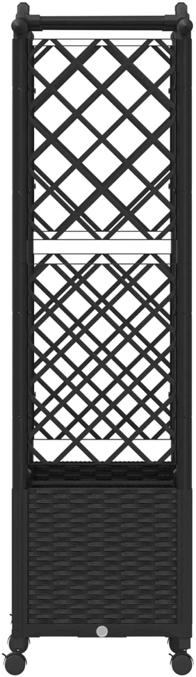 Pakeltas lovas su trelėmis ir stogu Juoda 125 x 40 x 144 cm PP
