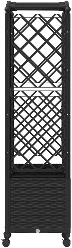 Pakeltas lovas su trelėmis ir stogu Juoda 164 x 40 x 144 cm PP