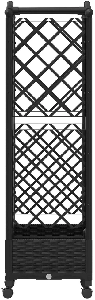 Pakeltas lovas su trelėmis ir stogu Juoda 124 x 40 x 129 cm PP